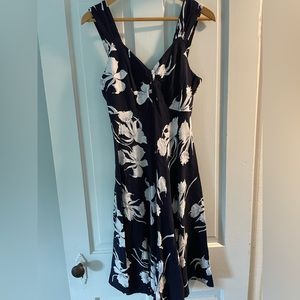 Fun and swingy navy and white floral print dress by Trashy Diva